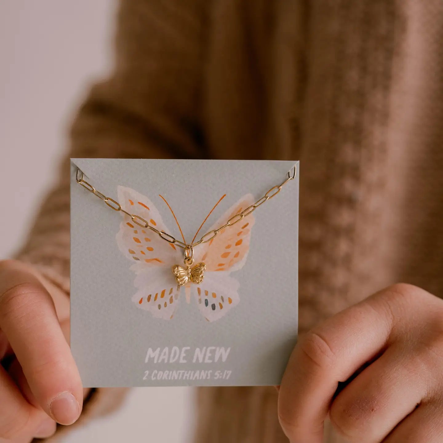 'MADE NEW' BUTTERFLY NECKLACE