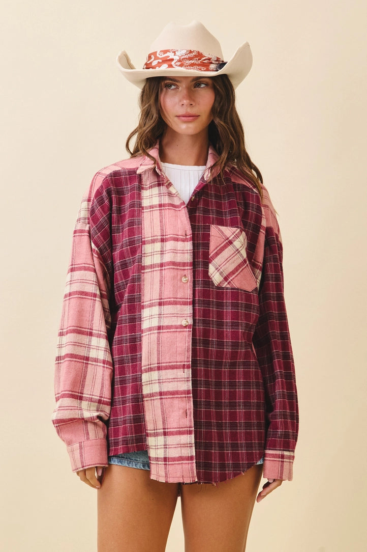 PARKER FLANNEL - CRANBERRY