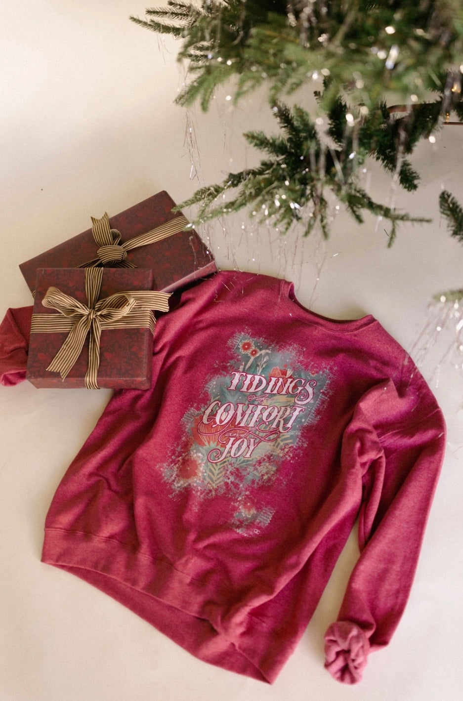 TIDINGS OF COMFORT & JOY CREWNECK
