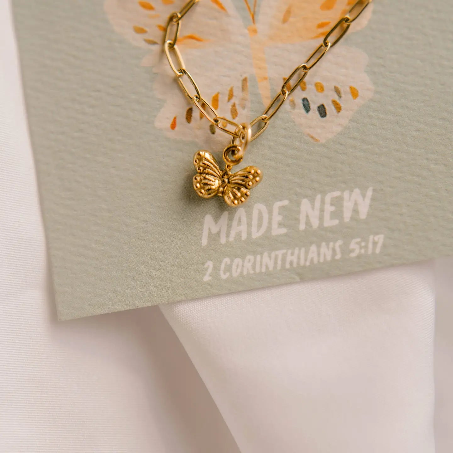 'MADE NEW' BUTTERFLY NECKLACE