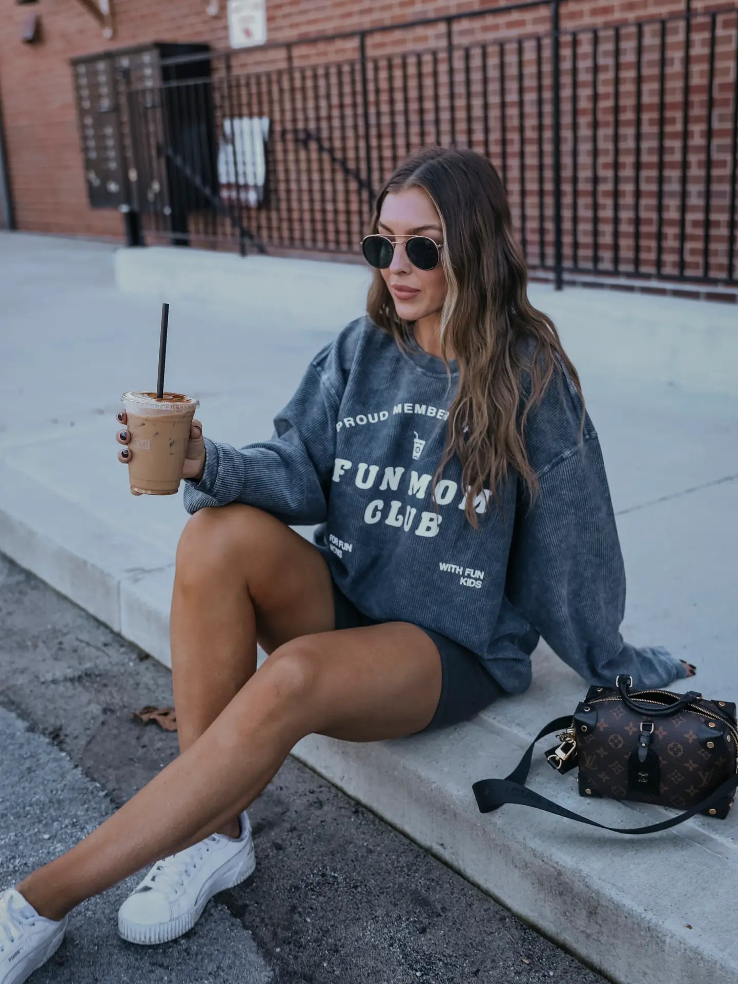 'FUN MOM CLUB' CORDED CREW