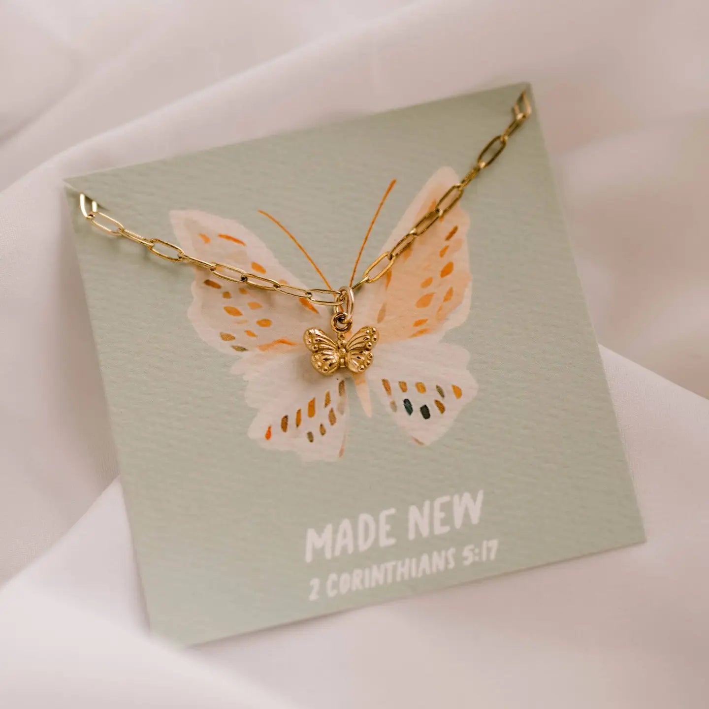 'MADE NEW' BUTTERFLY NECKLACE
