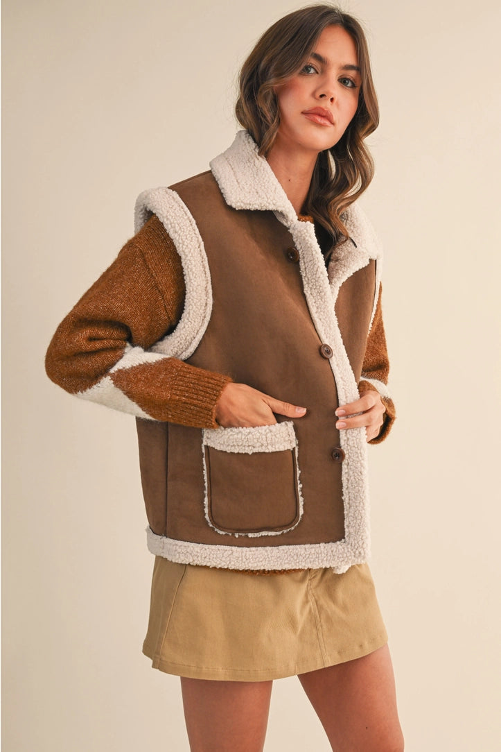 LENNOX VEST - CHESTNUT