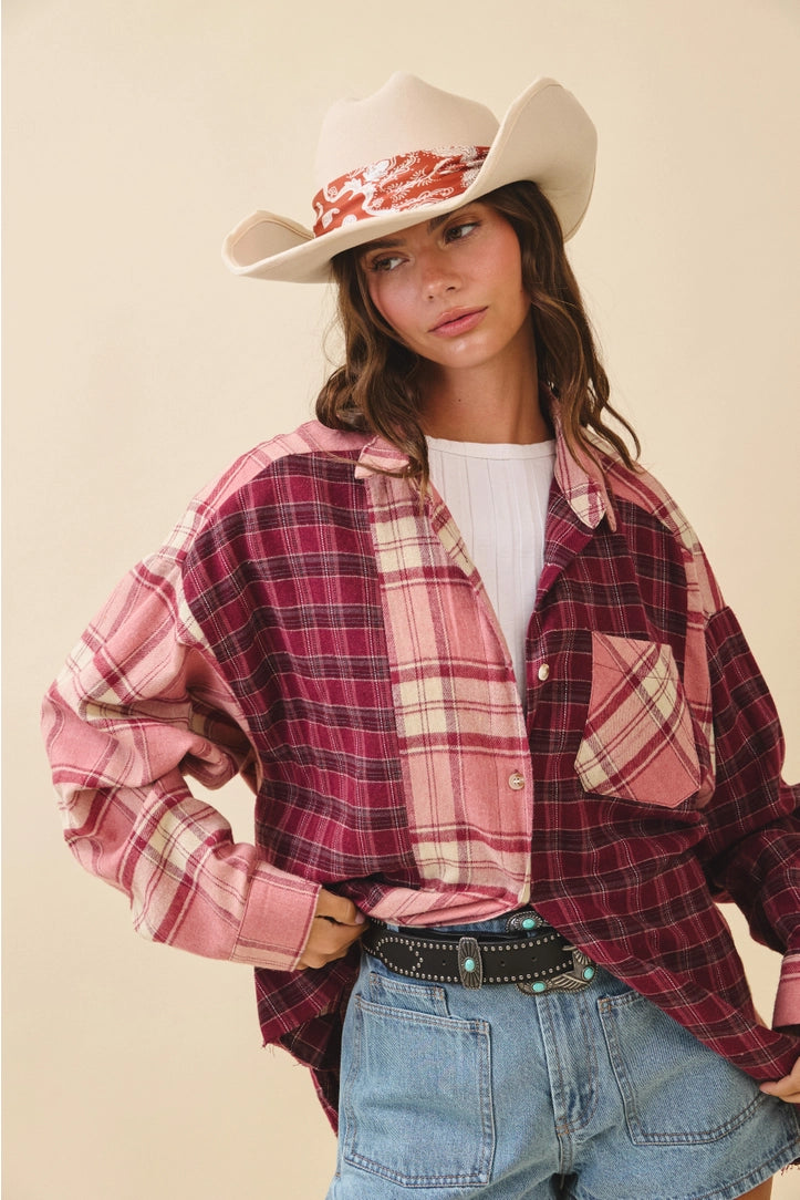 PARKER FLANNEL - CRANBERRY