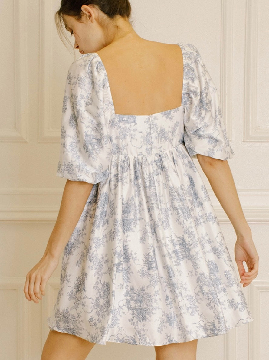 MISTY BLUE MINI DRESS