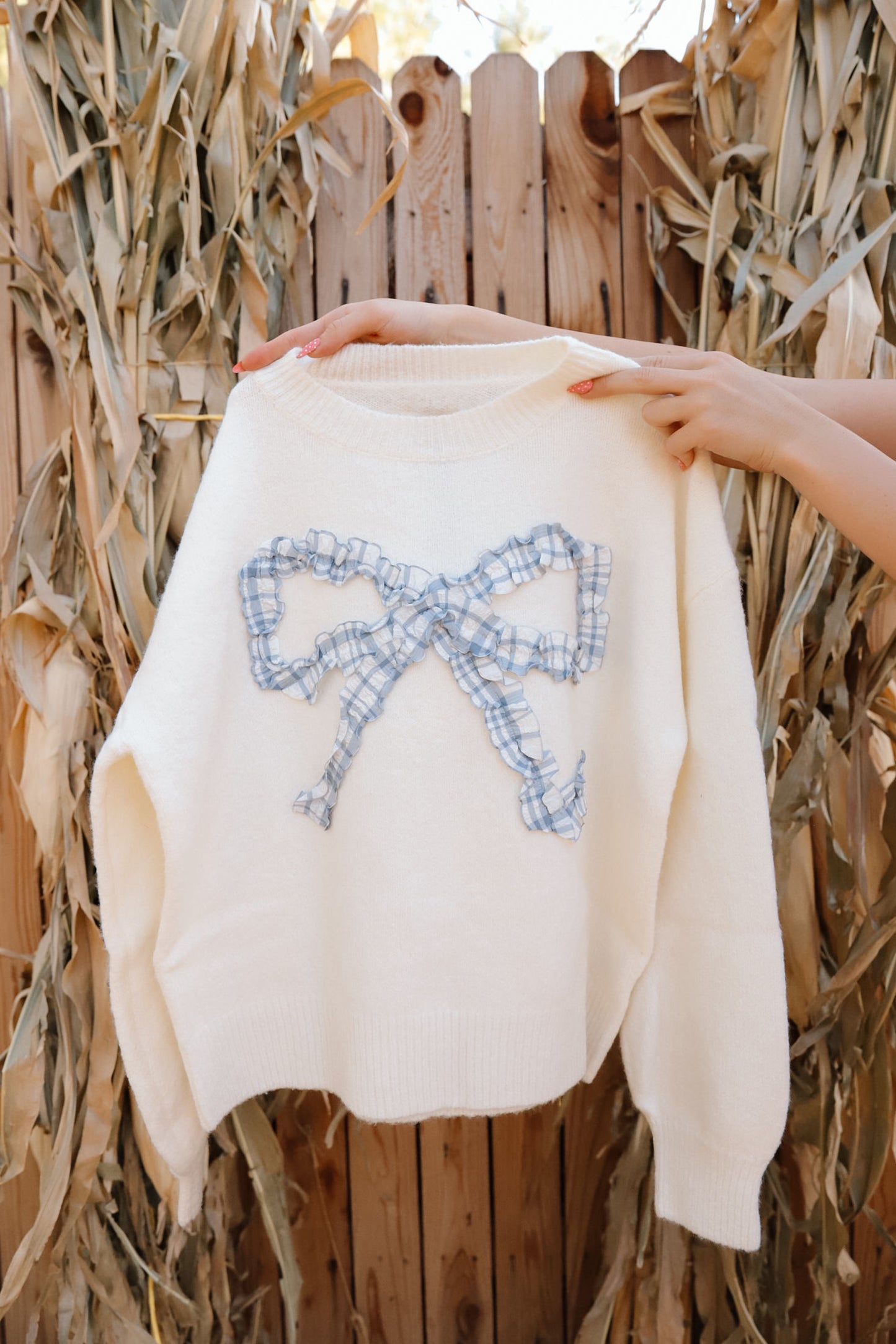 STICH CREW - GINGHAM BOW