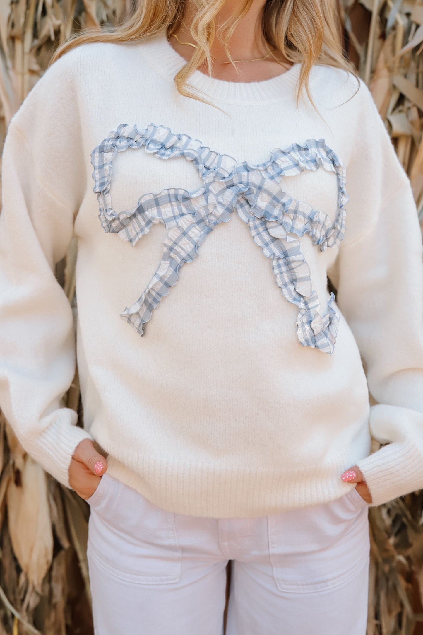 STICH CREW - GINGHAM BOW