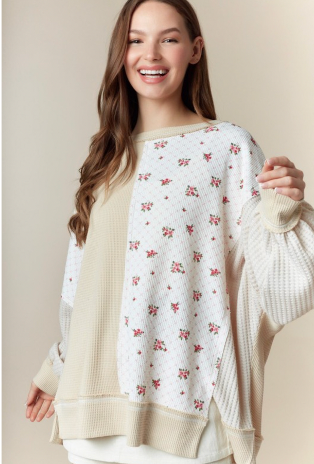 FLEURISH PATCH CREWNECK