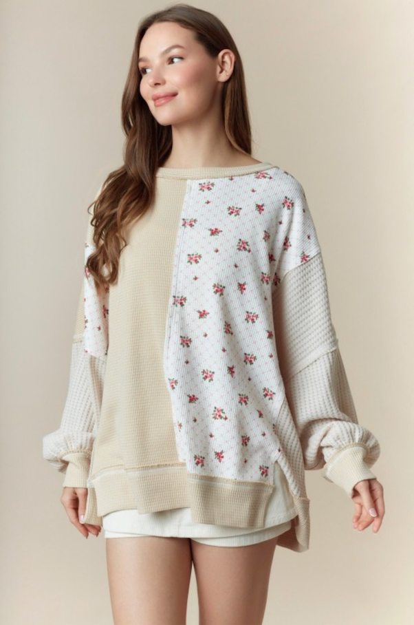FLEURISH PATCH CREWNECK