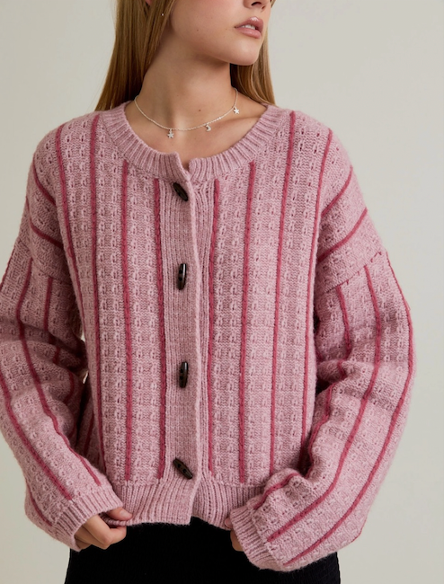 PIP STRIPED CARDIGAN