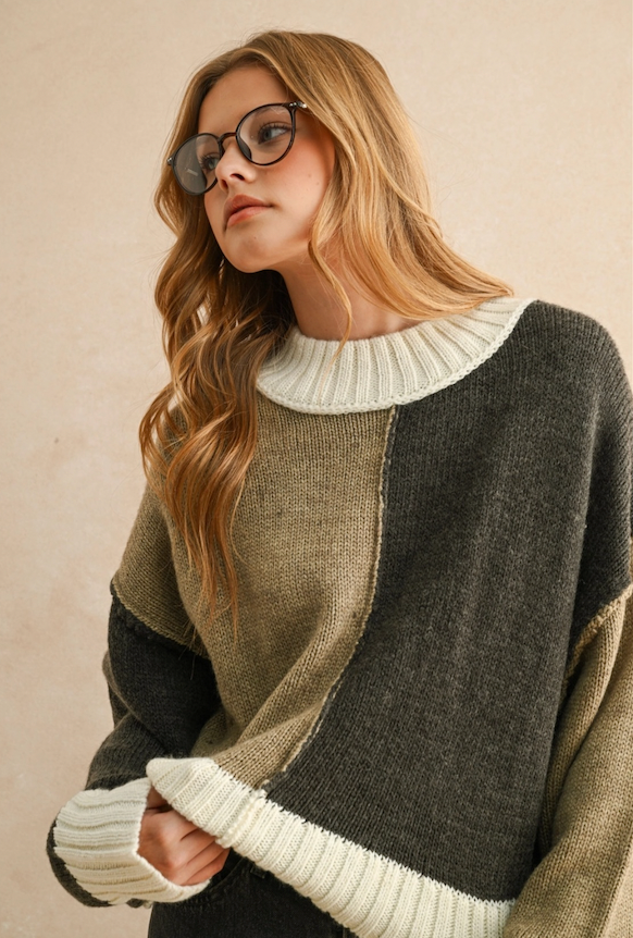 MATCHA COLORBLOCK SWEATER