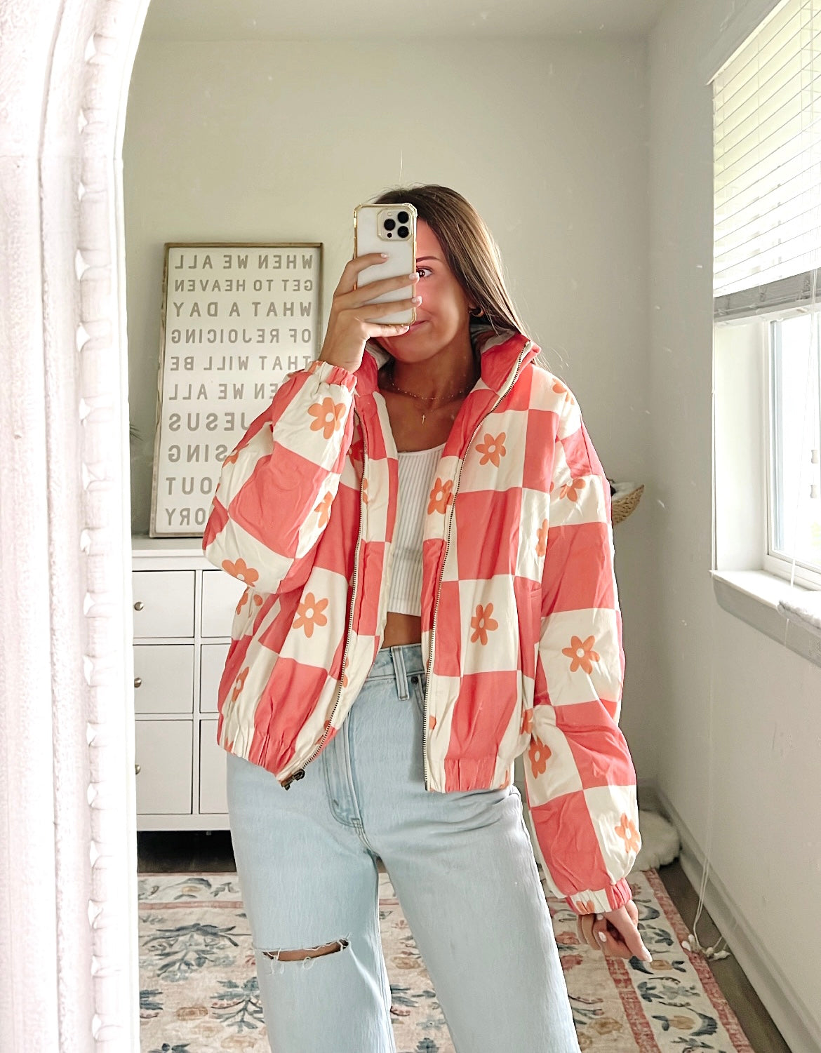PEACH RETRO PUFFER