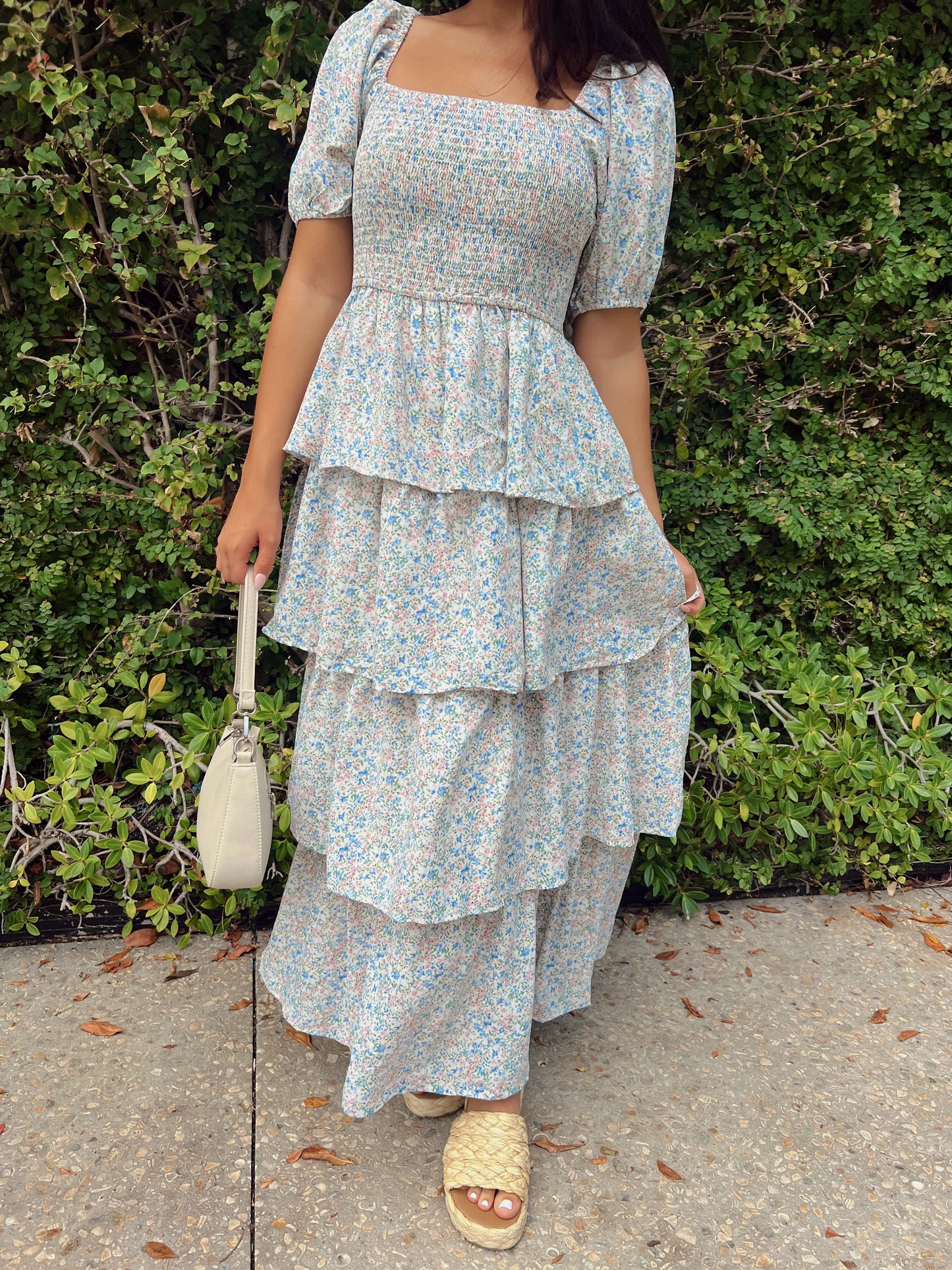GARDEN PARTY TIERED MAXI DRESS