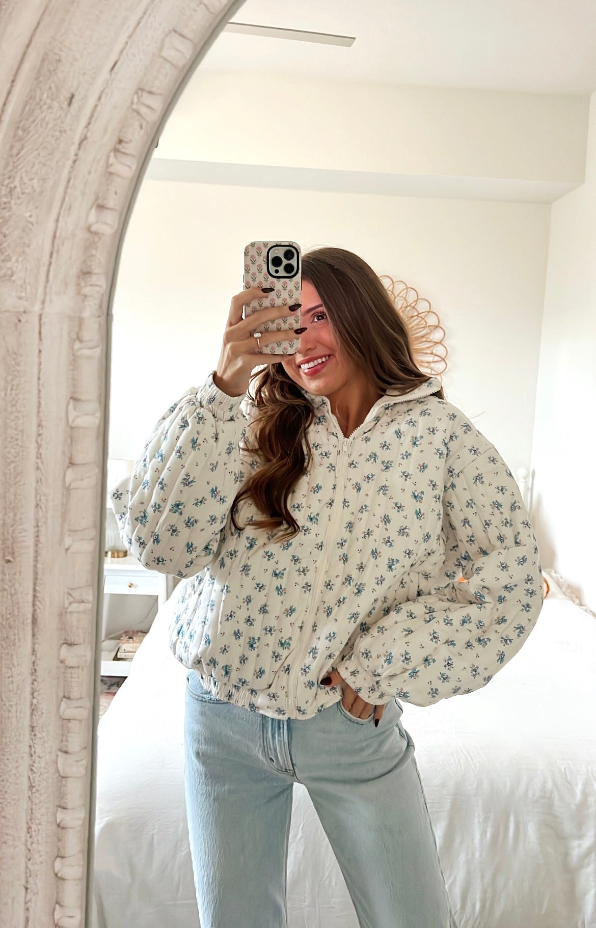 JASMINE FLORAL PUFFER