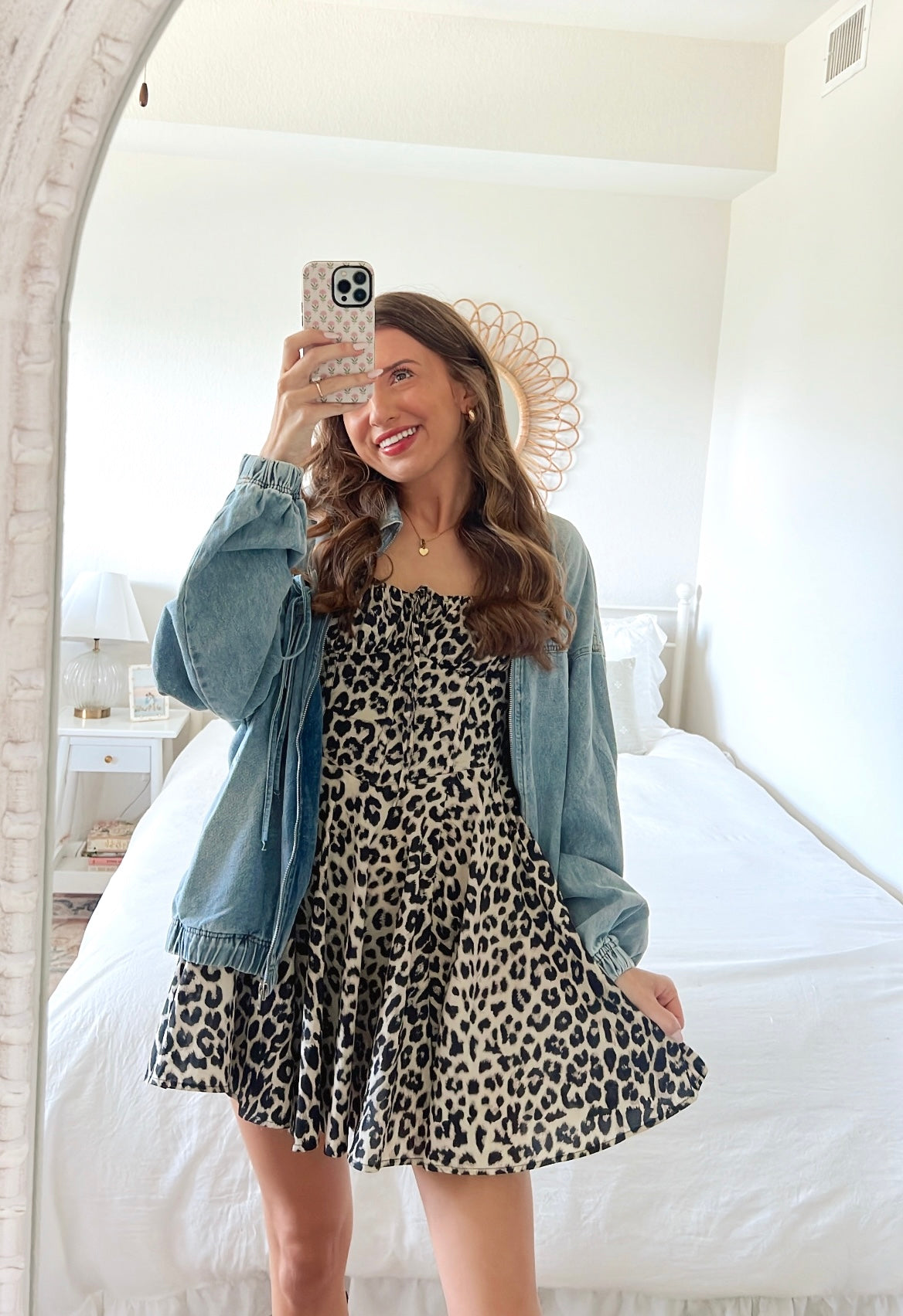 LEOPARD MINI CORSET DRESS