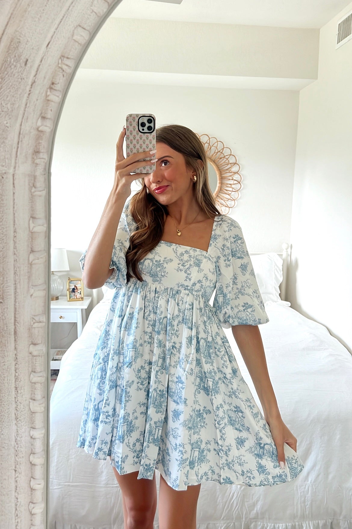 MISTY BLUE MINI DRESS