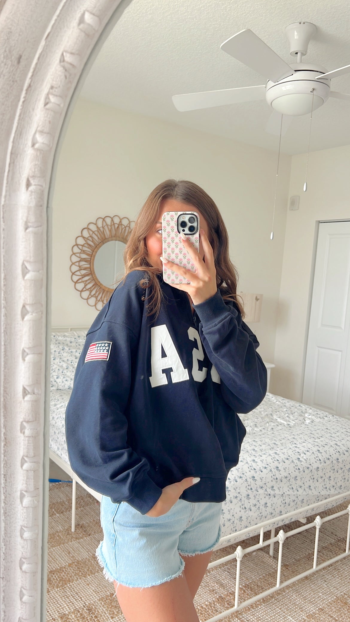 USA PATCH QUARTER ZIP