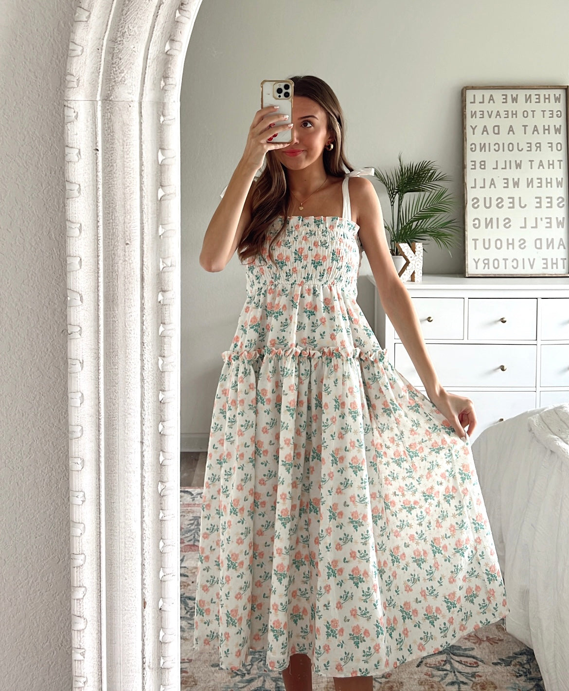 RUFFLE GARDEN MAXI DRESS