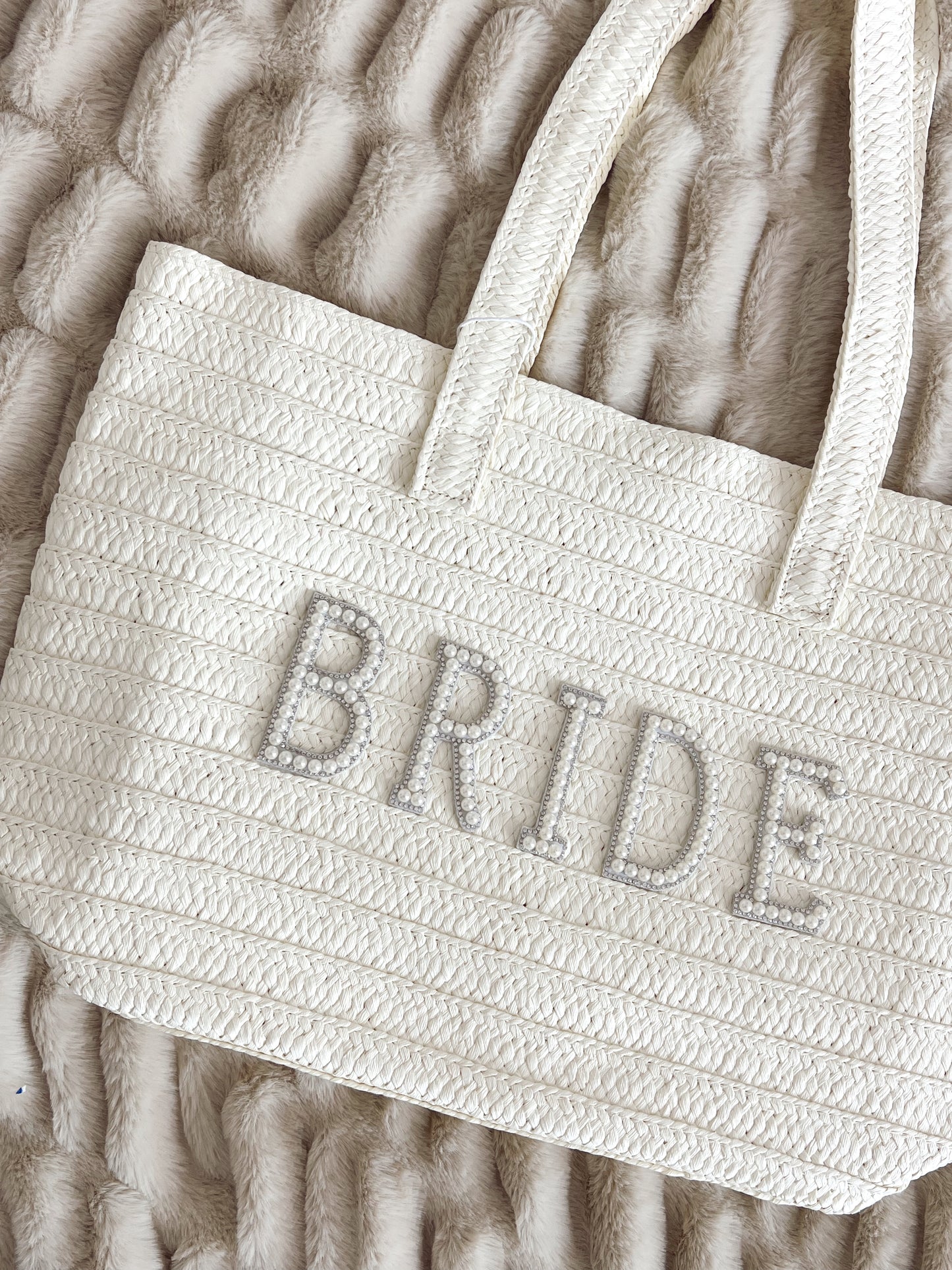 BRIDE WOVEN BEACH TOTE