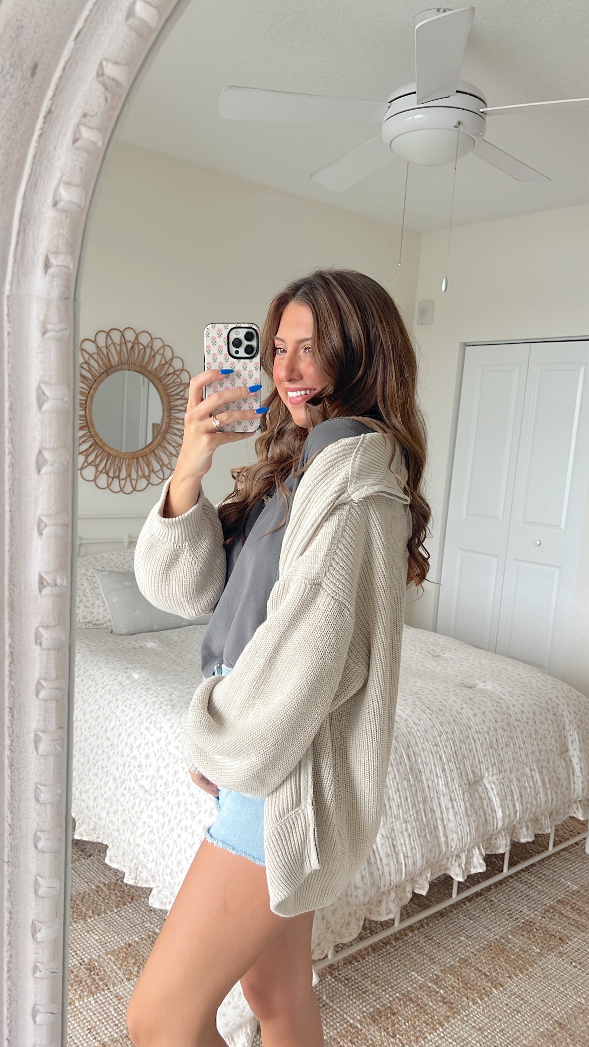 LULANI ZIP UP CARDI - TAUPE