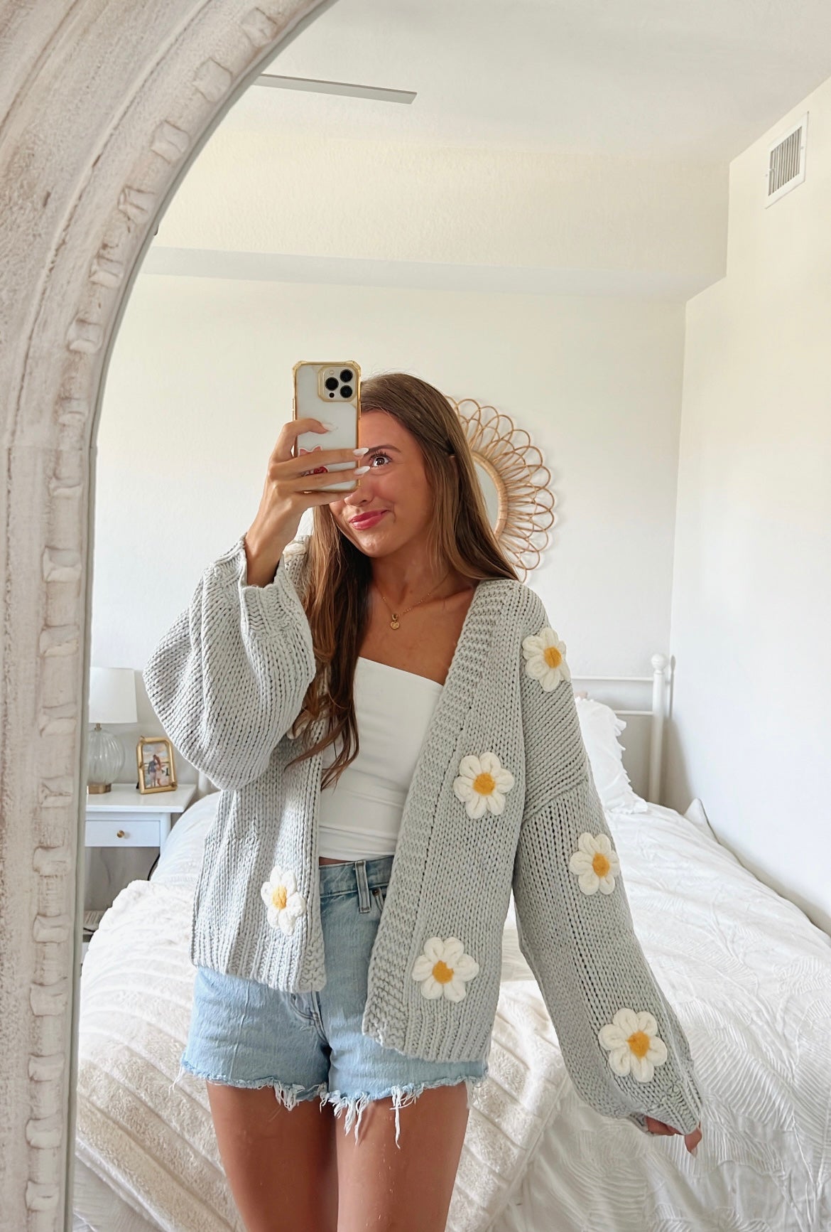 SUMMER DAISY CARDIGAN - BABY BLUE