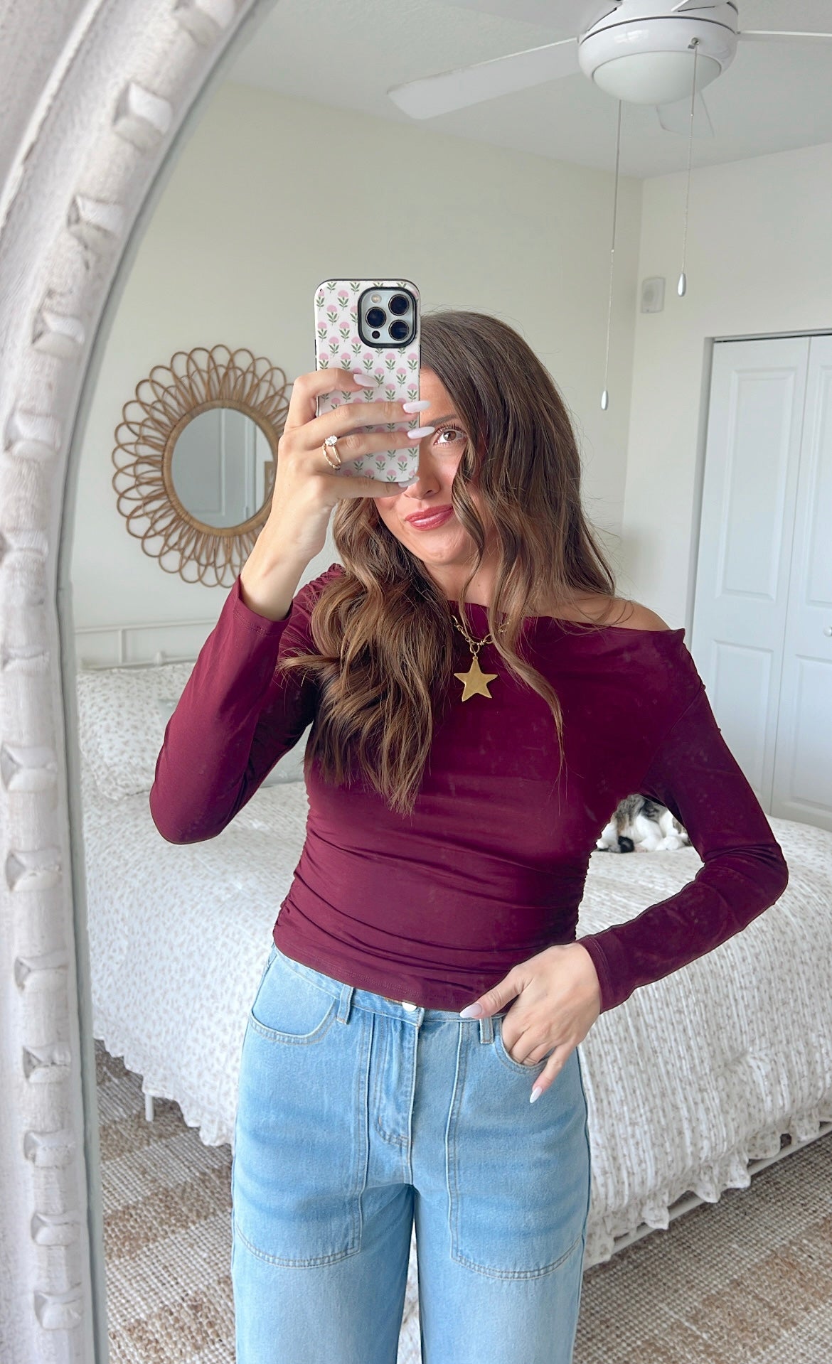 DAWN LONG SLEEVE - BURGUNDY