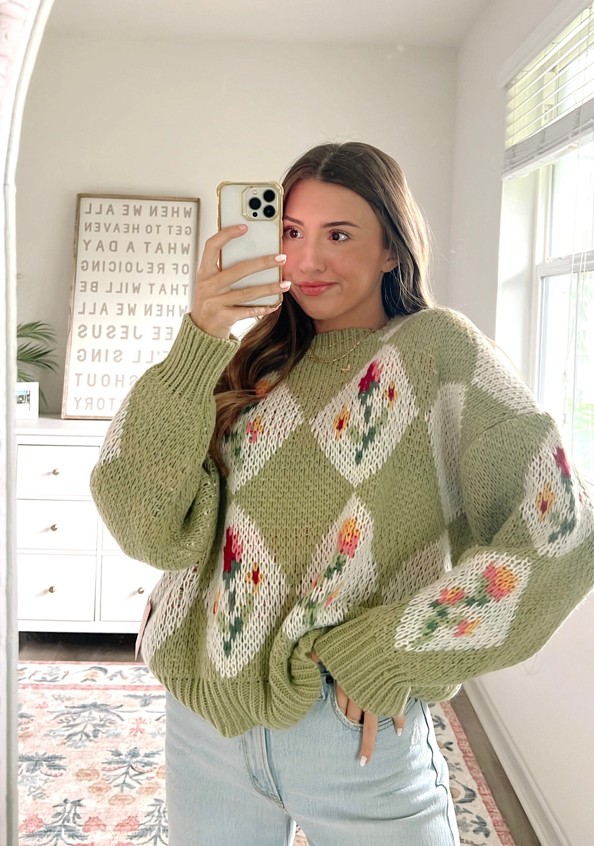 OUT OF THE WOODS VINTAGE KNIT - GREEN