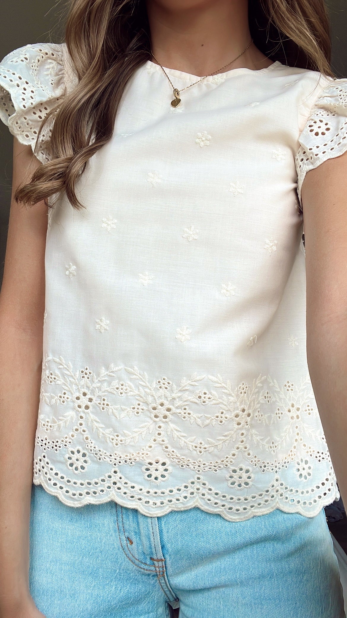 HARLOW EYELET TOP
