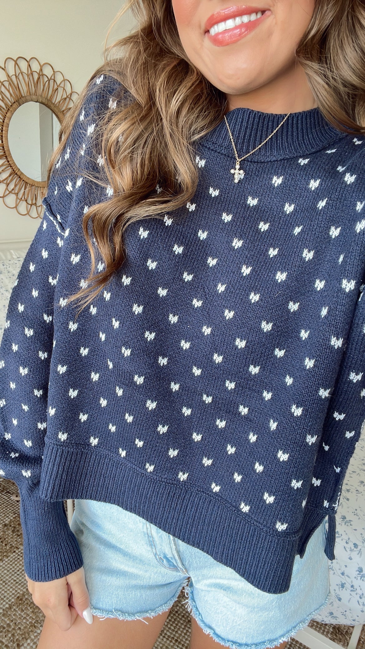 AMERICA'S SWEETHEART KNIT - NAVY & IVORY