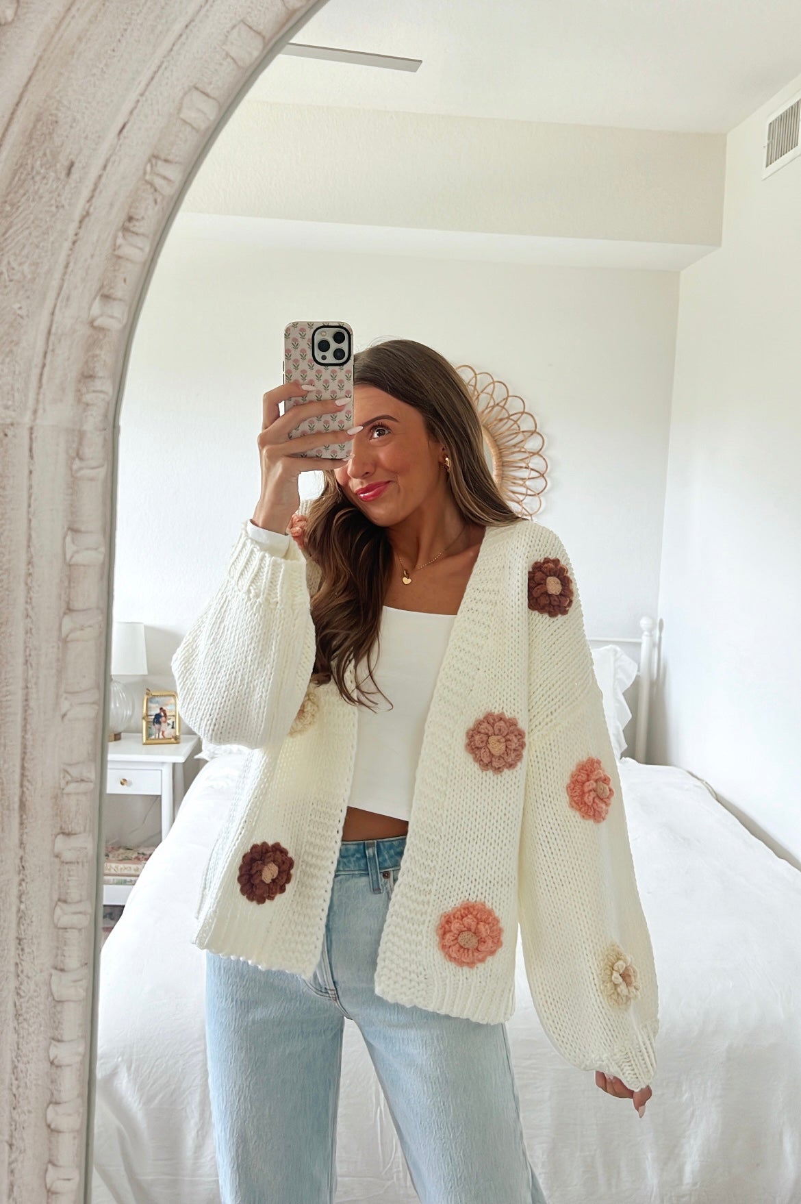 SUMMER DAISY CARDIGAN - PINK