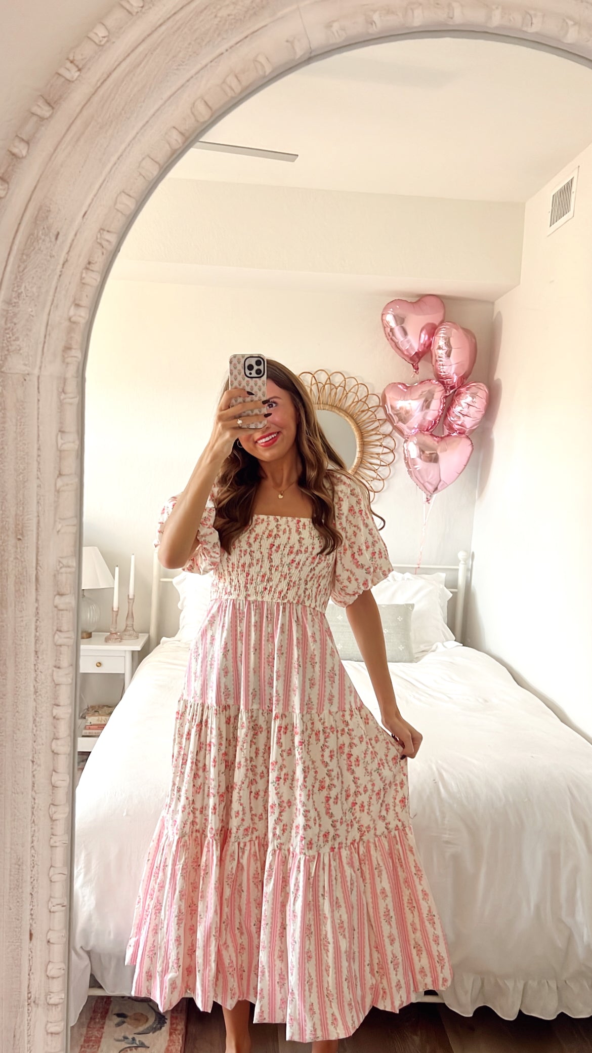 POPLIN FLORAL MAXI - PINK