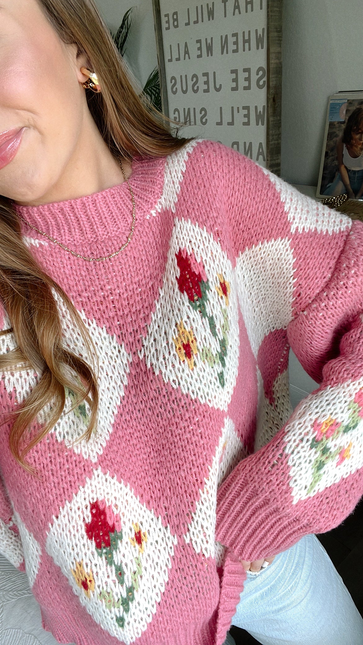 OUT OF THE WOODS VINTAGE KNIT - ROSE