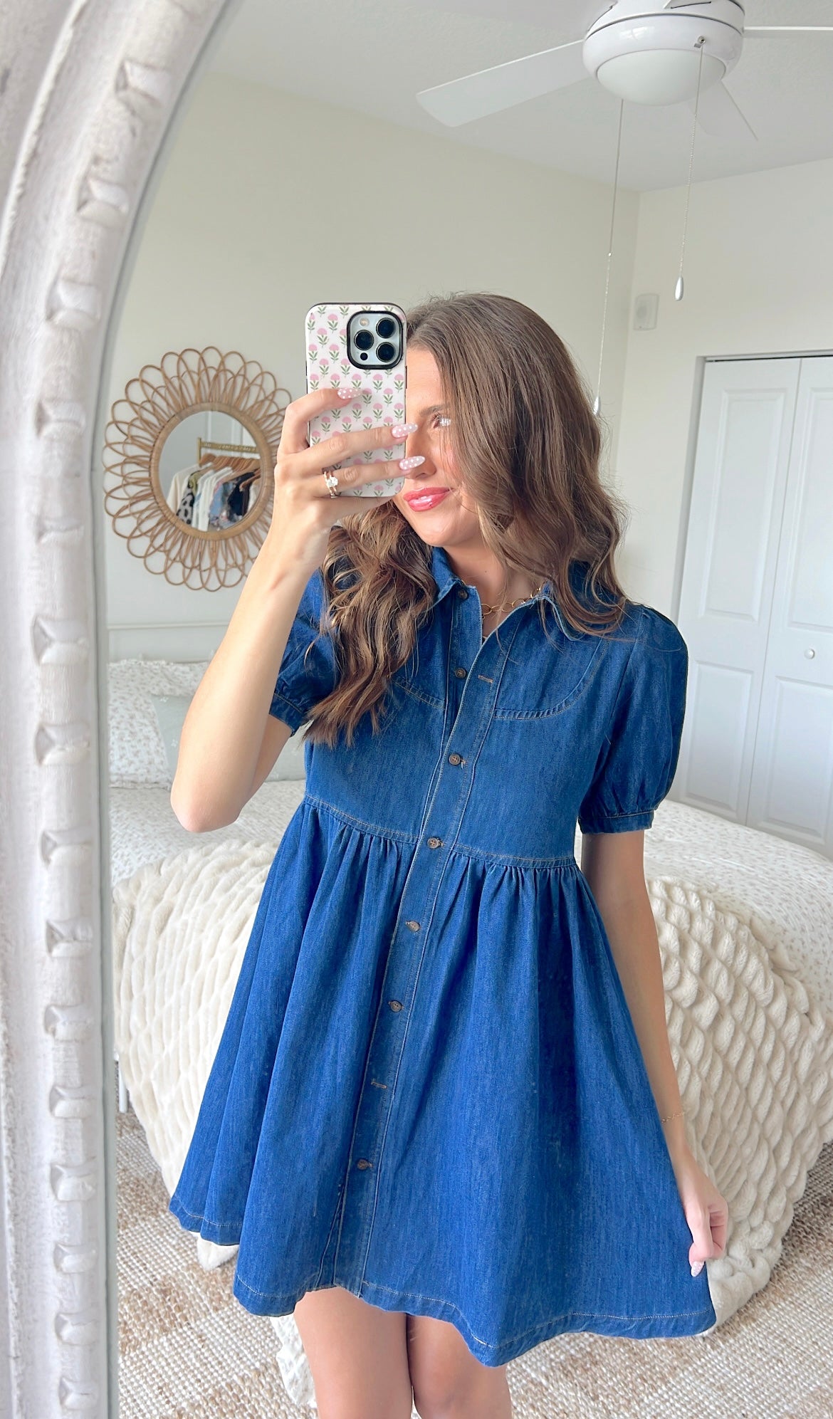 AVERY DENIM MINI DRESS