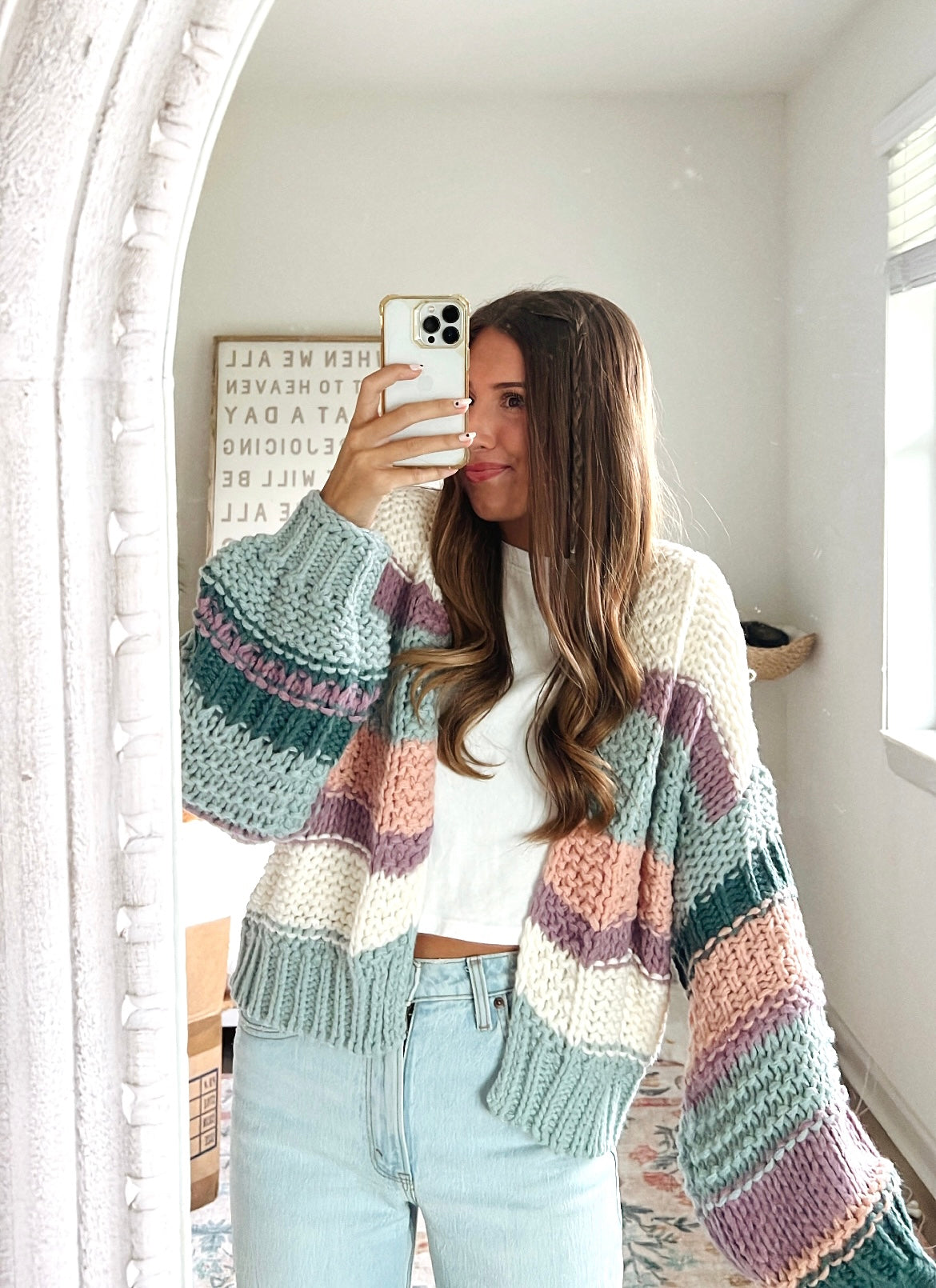 COZY GIRL CARDIGAN - COOL TONE