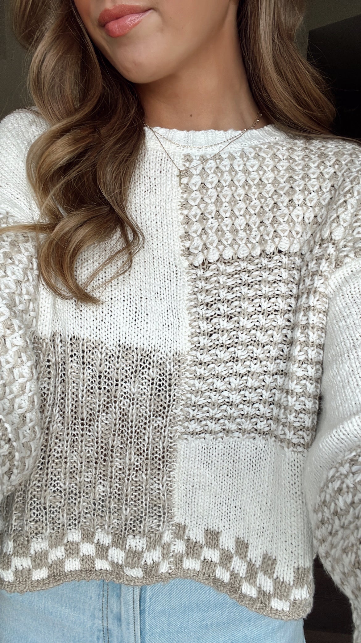 CHECKED OUT KNIT