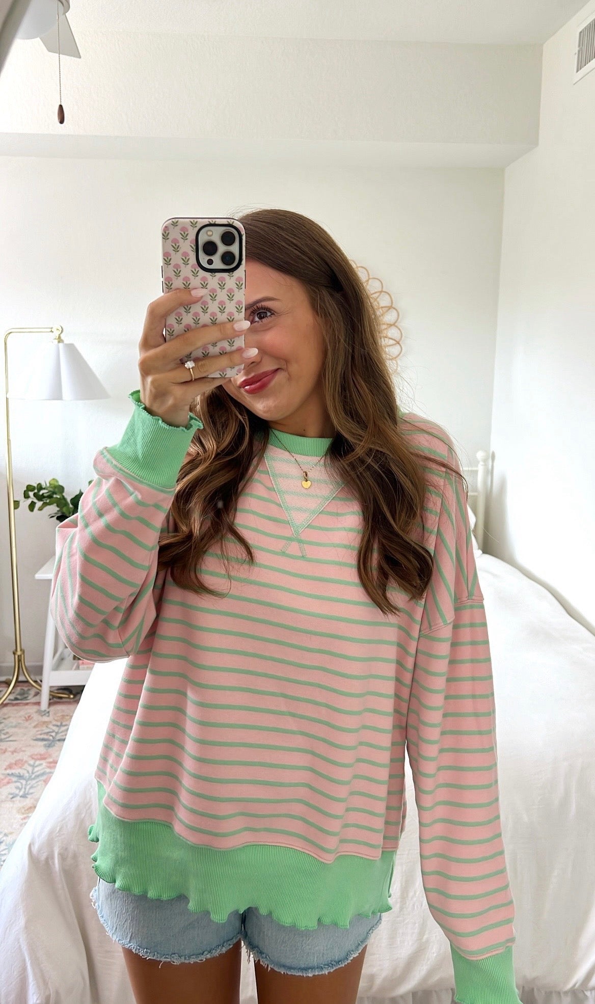 PREPPY STRIPE TERRY TOP
