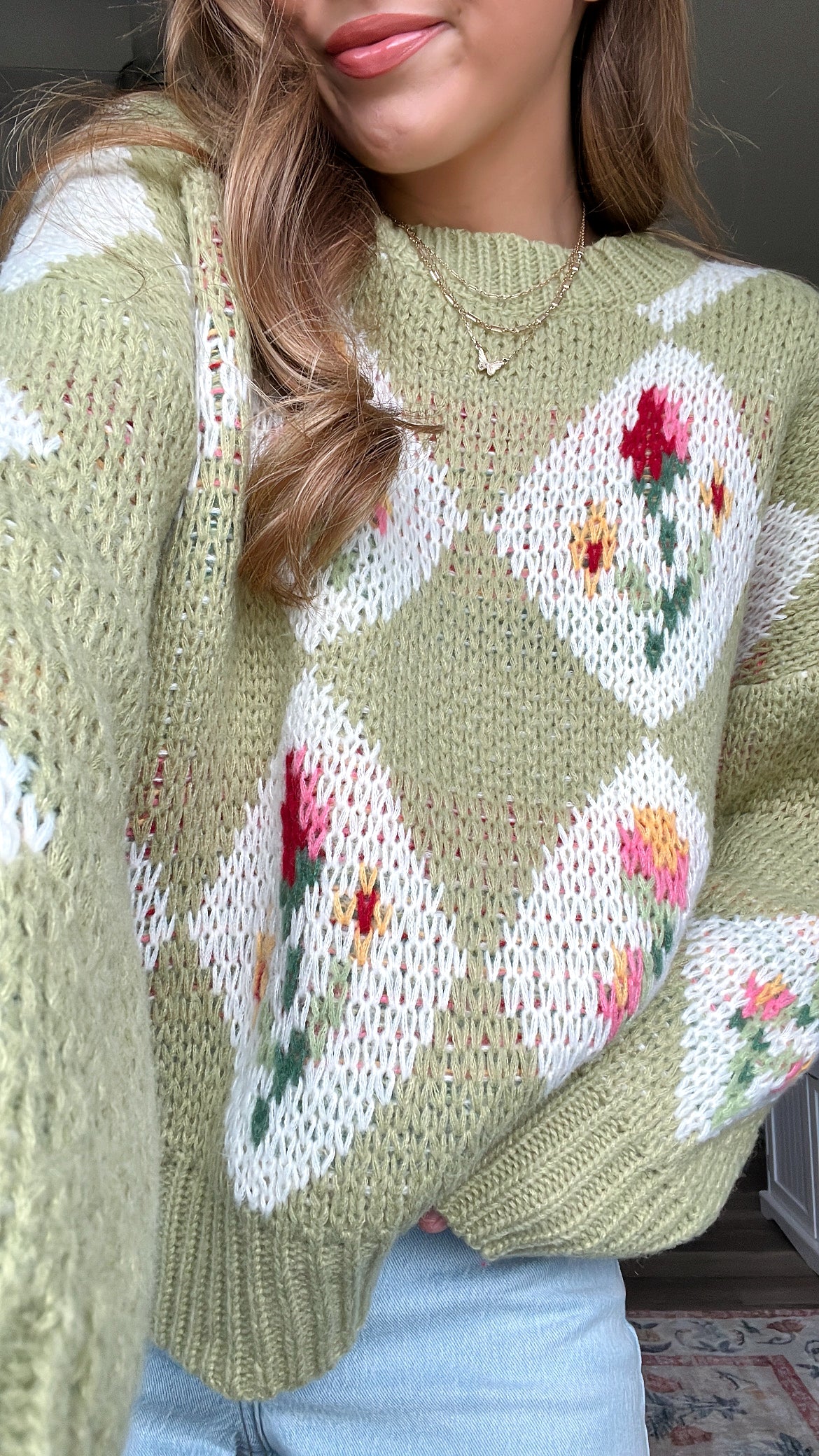 OUT OF THE WOODS VINTAGE KNIT - GREEN