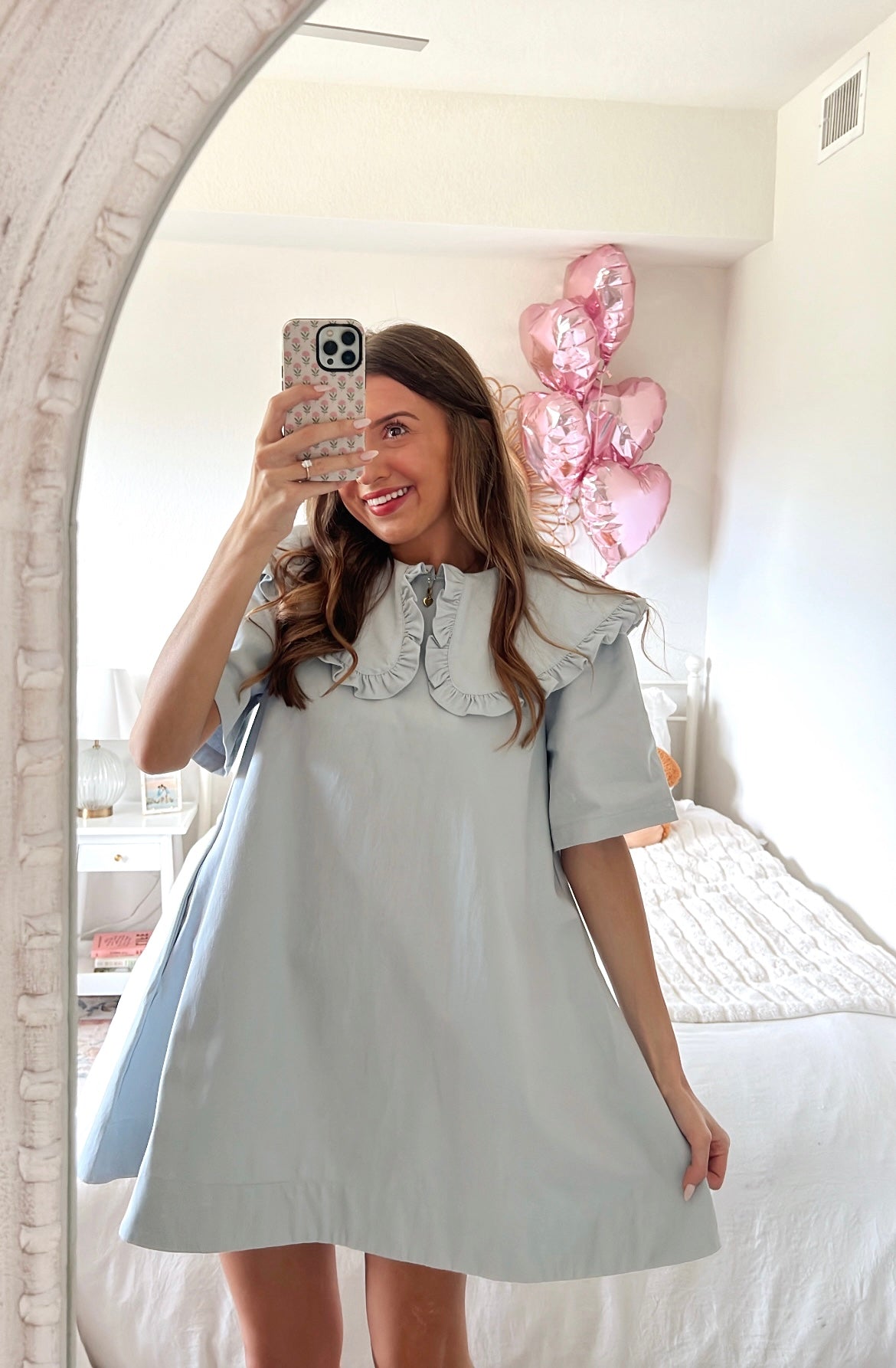 SALLY RUFFLE MINI DRESS