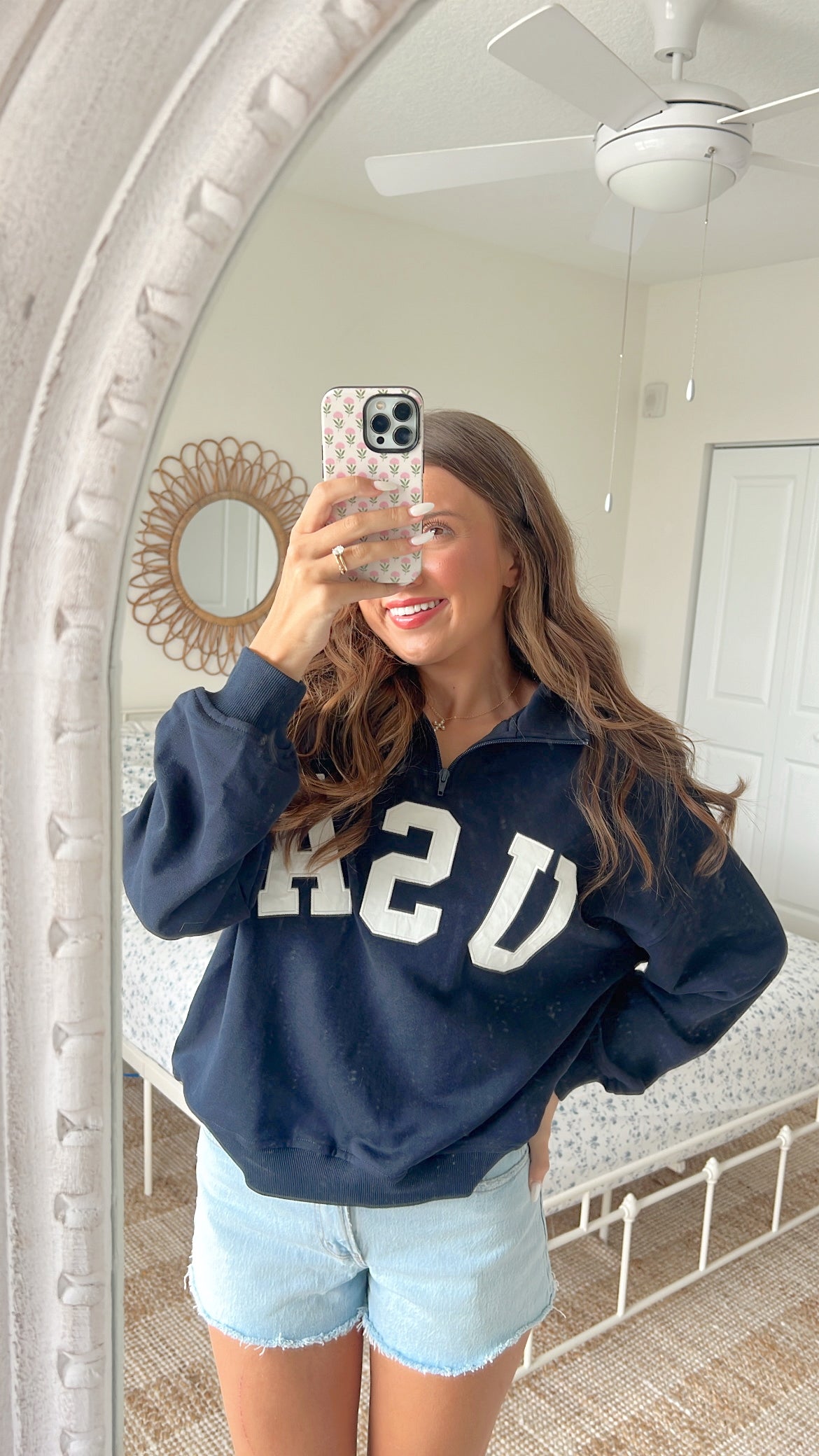 USA PATCH QUARTER ZIP