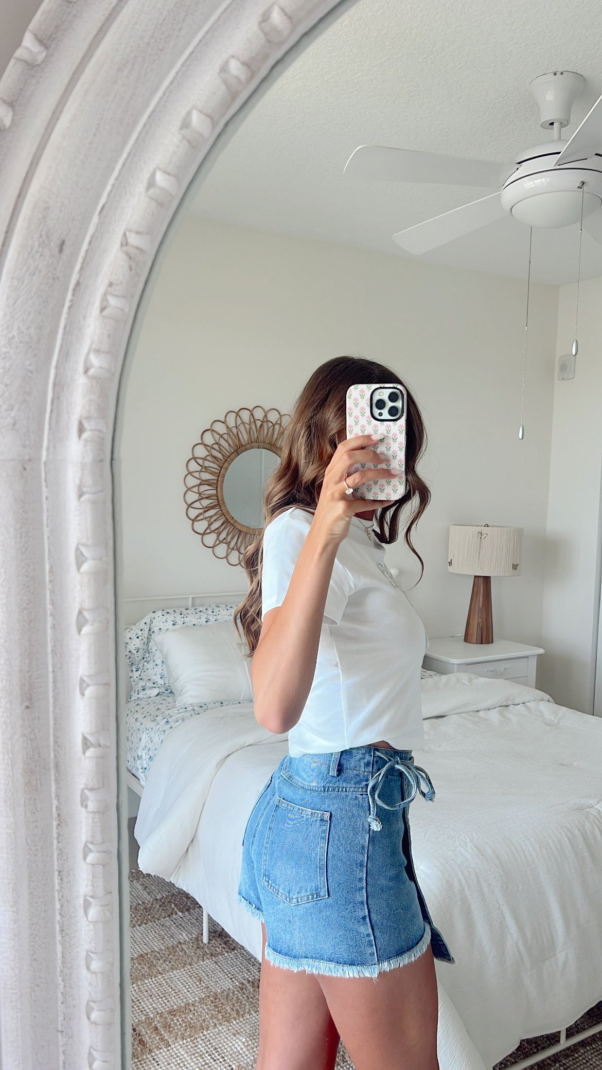 JEAN SIDE TIE SKORT