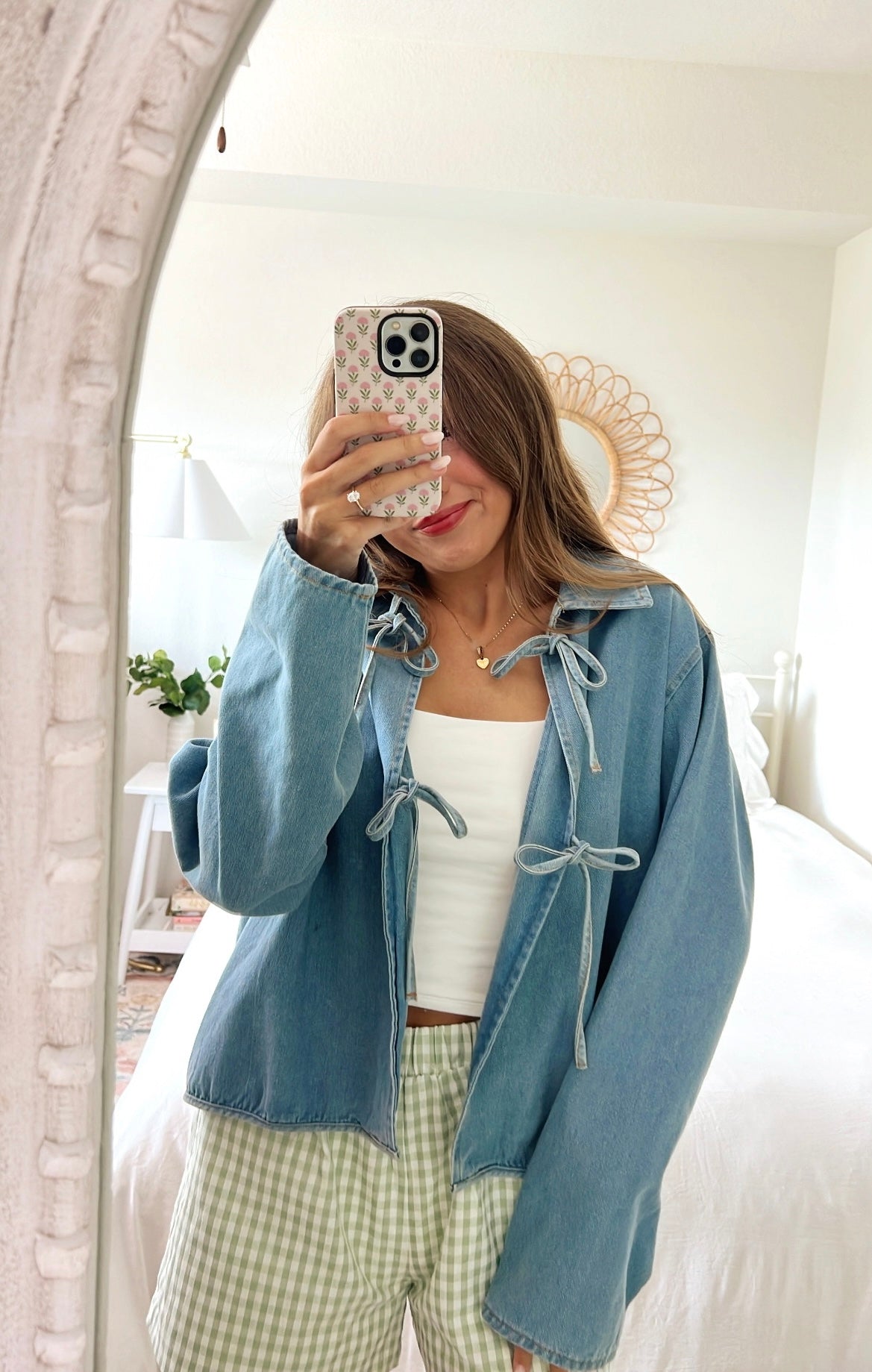 BOW DENIM JACKET
