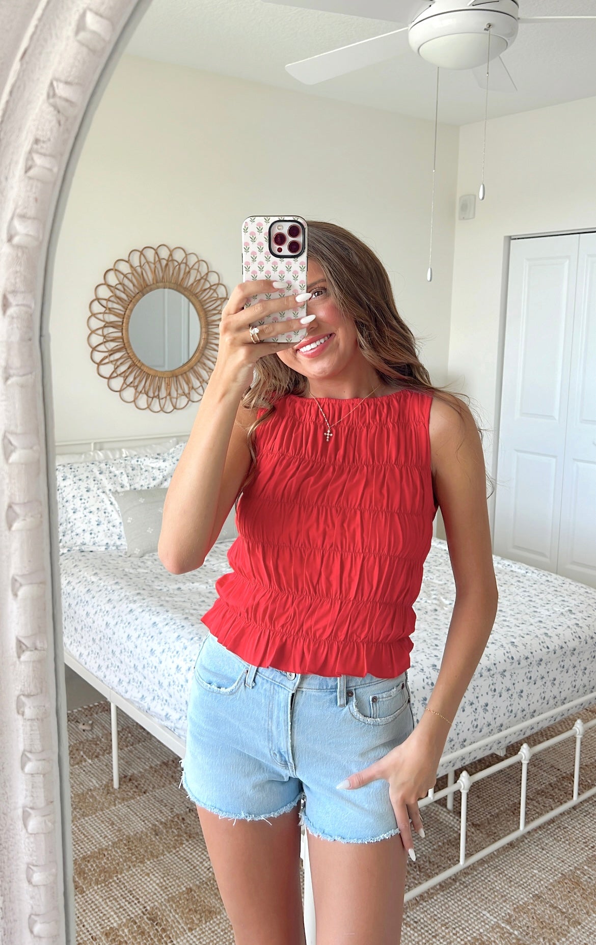 STRAWBERRY FIELDS TANK - RED