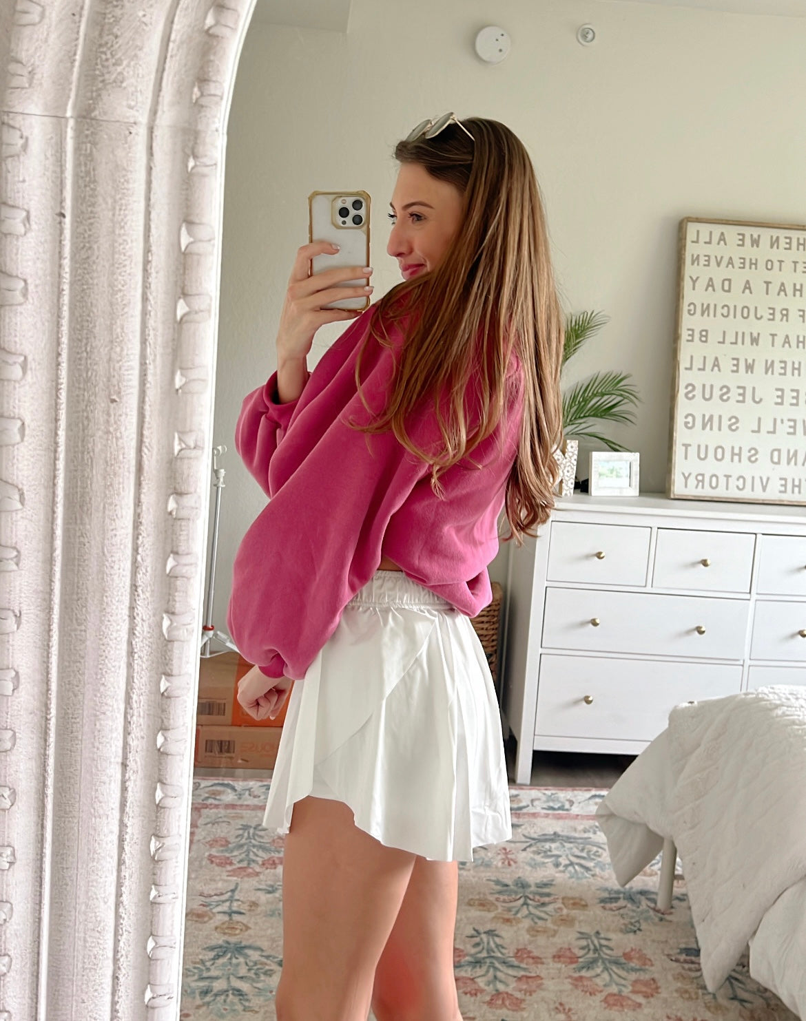 GO WITH THE FLOW SKORT - WHITE