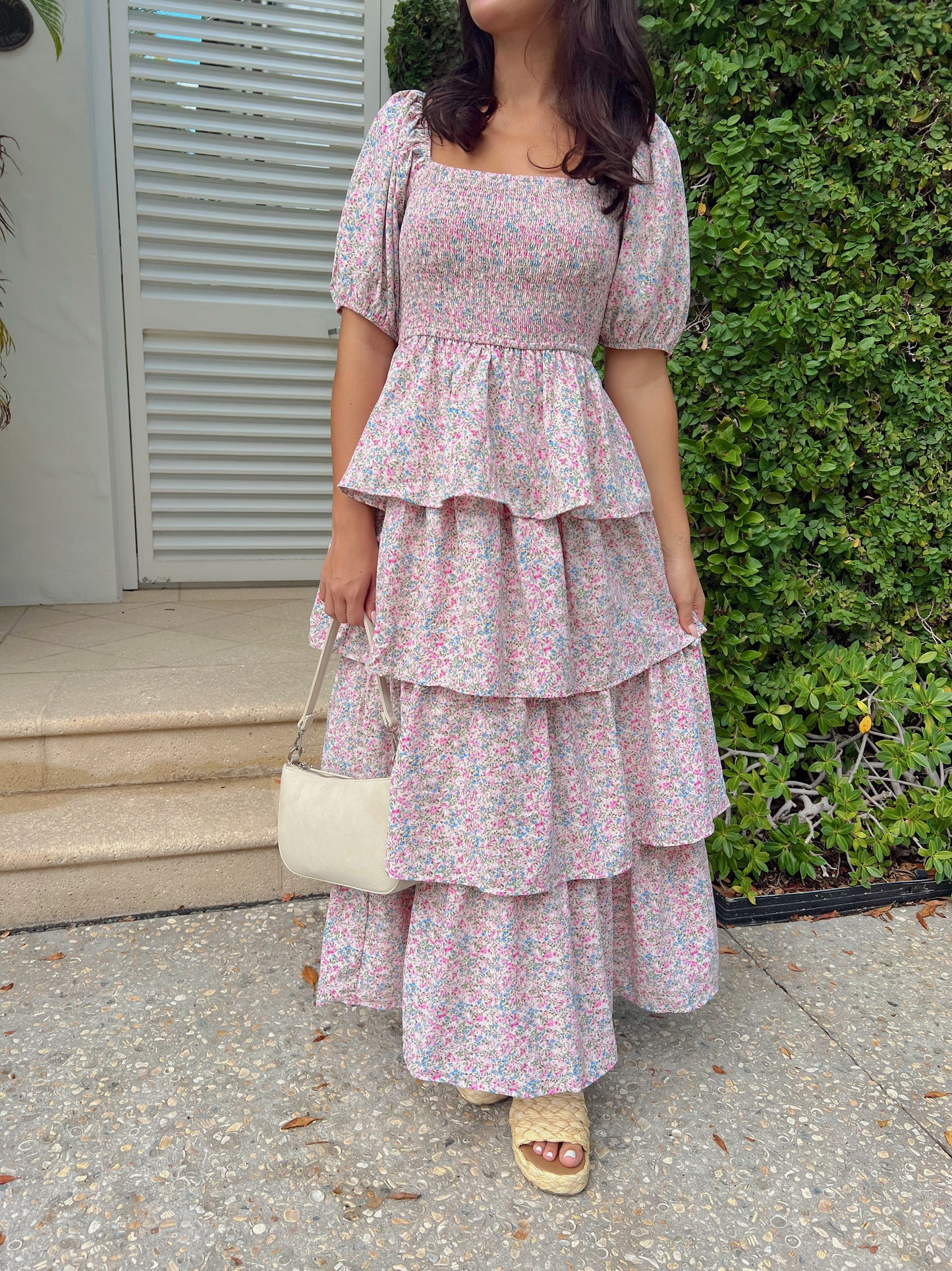 GARDEN PARTY TIERED MAXI DRESS