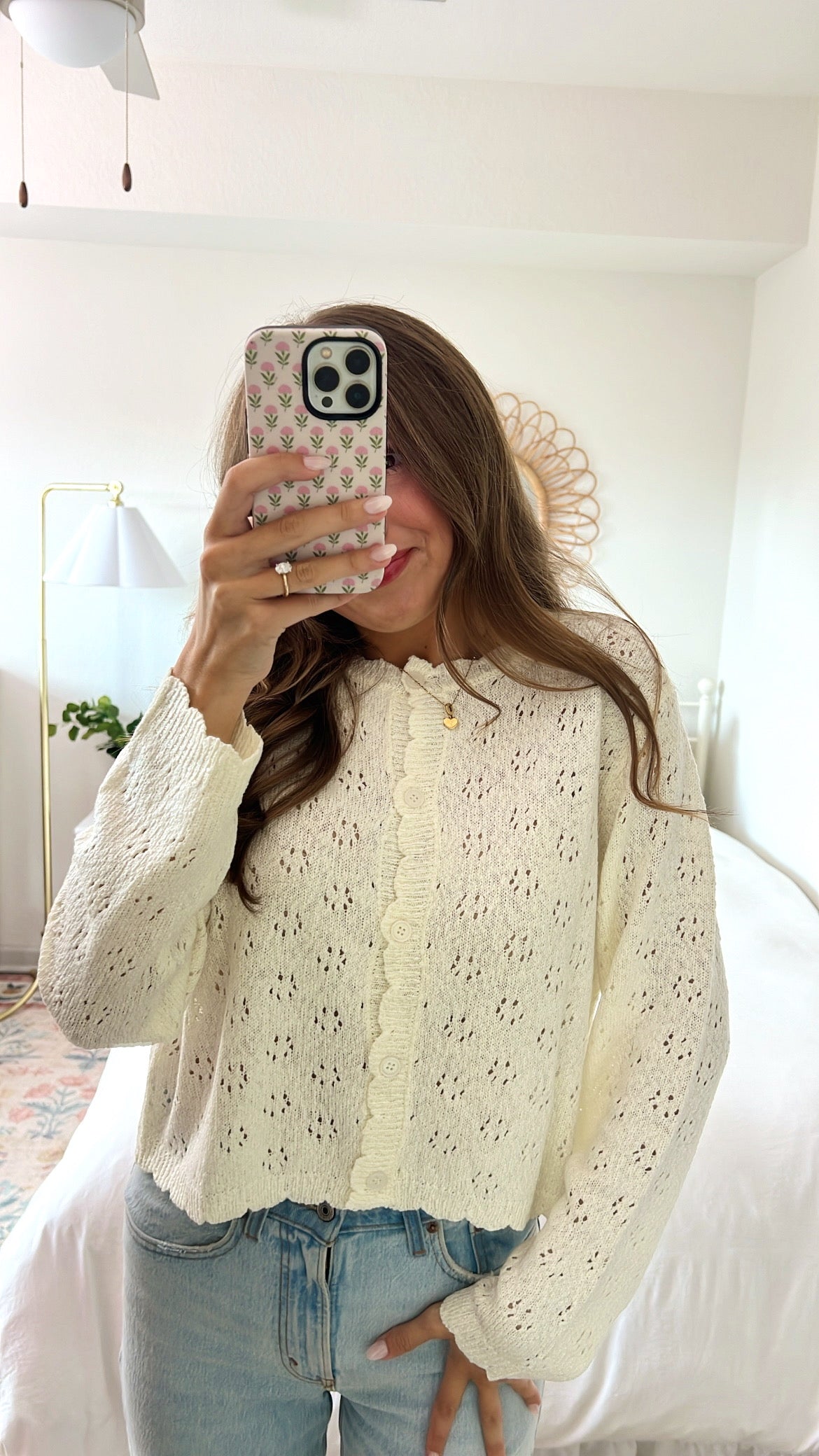 LEMON SCALLOPED CARDI