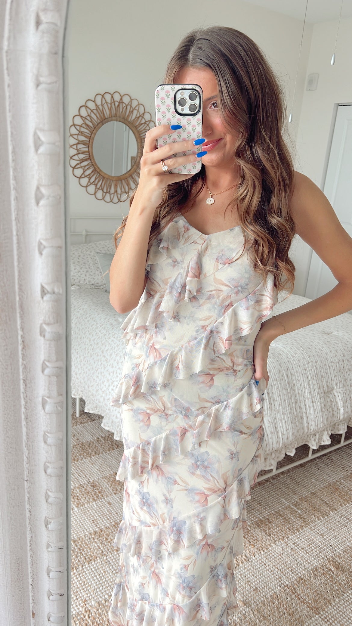 KINSLEY RUFFLE MAXI - TAUPE