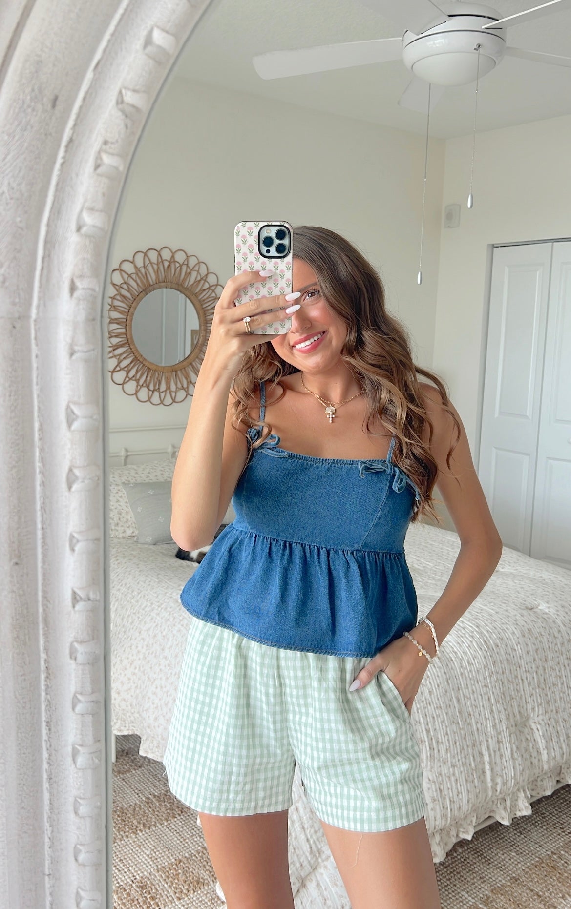 PEPLUM BOW TANK