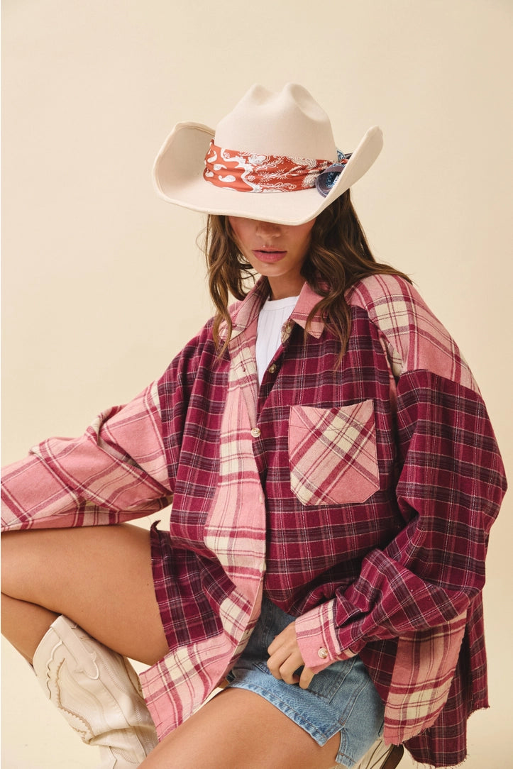 PARKER FLANNEL - CRANBERRY