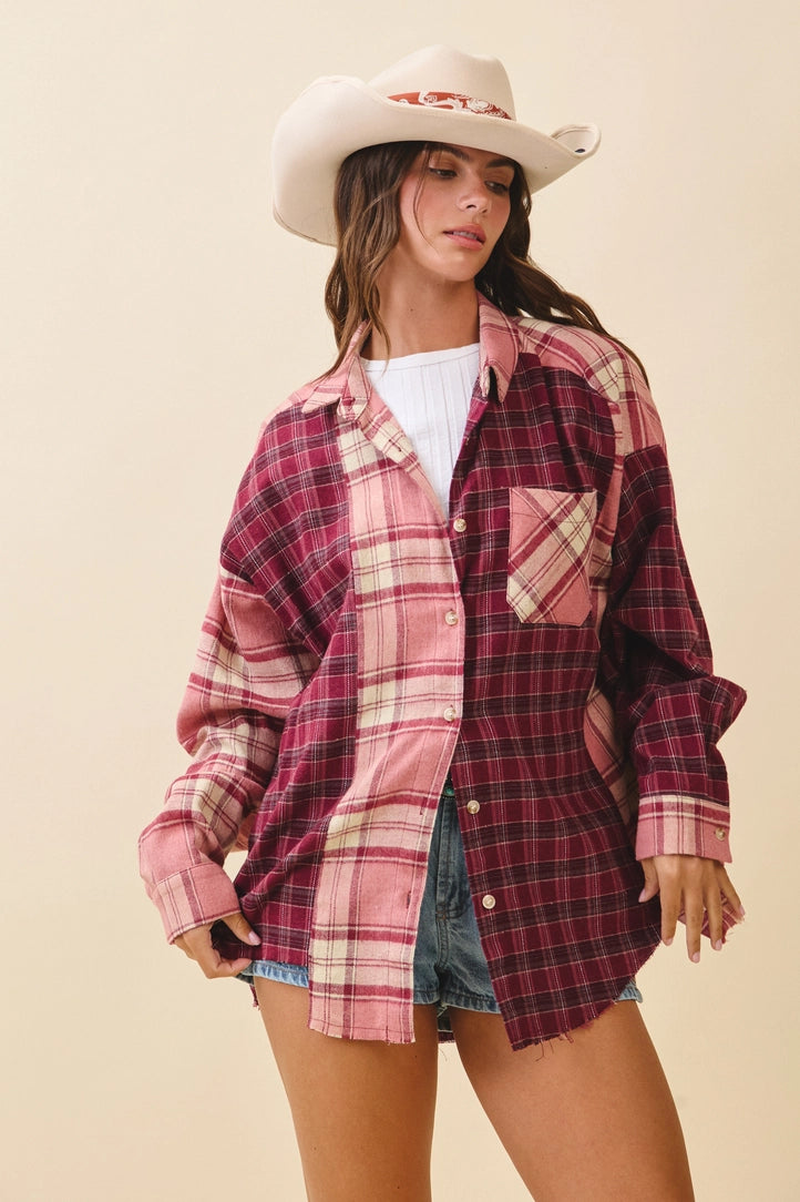 PARKER FLANNEL - CRANBERRY