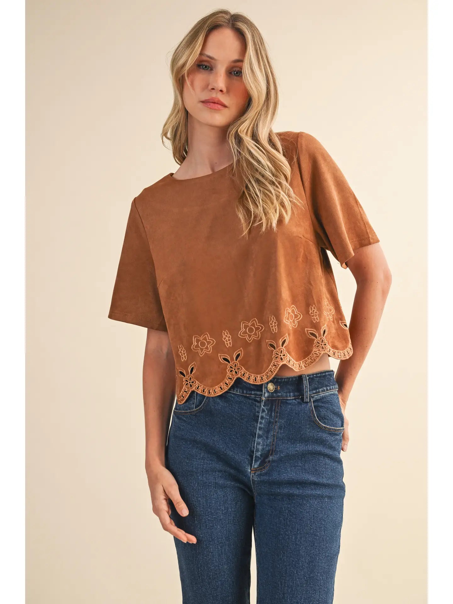 FAYE SCALLOP TOP